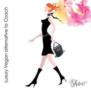Remy Black Luxury Vegan Leather Shoulder Bag